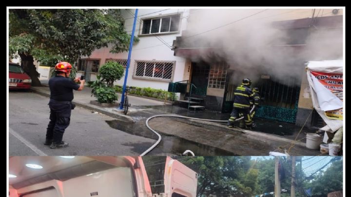 Incendio en edificio de Benito Juárez deja seis intoxicados