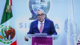 Foto que representa a Sheinbaum asegura que Rubén Rocha Moya “está en Sinaloa”