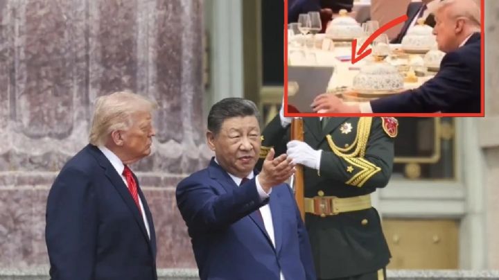 Video capta a Trump espiando el cuaderno de notas privadas de Xi Jinping durante cena