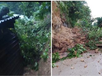 Derrumbes por lluvias afectan carreteras y viviendas en la Sierra de Zongolica