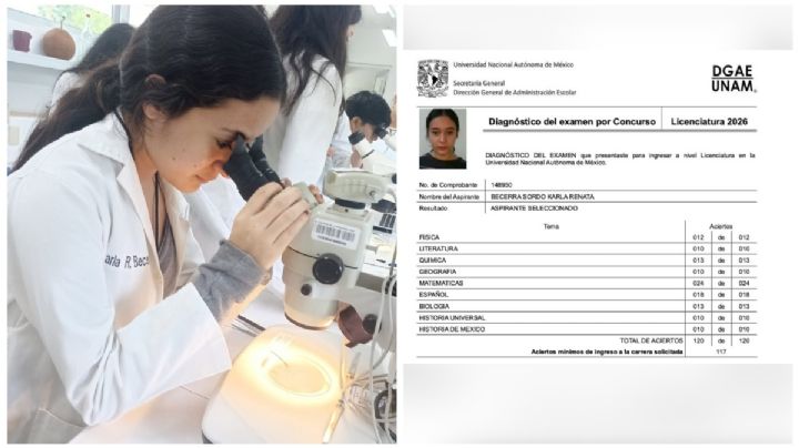 "Mi corazón está lleno de orgullo"; joven alcanza puntaje perfecto en examen de la UNAM