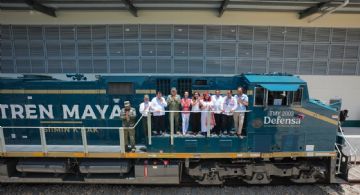 Tren Maya: Sheinbaum presenta primeras 12 locomotoras de carga