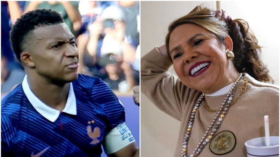 Mbappé y la senadora paraguaya Celeste Amarilla