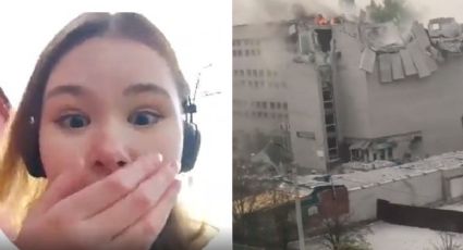 Mujer y reportero de BBC graban momento exacto de bombardeo en Kiev