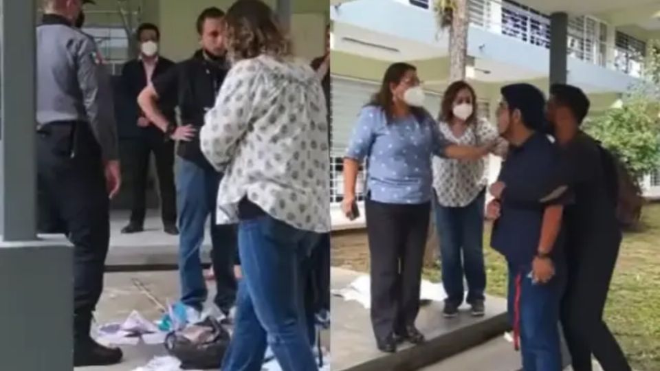 El joven colombiano fue grabado por compañeros que exigían lo desarmaran.