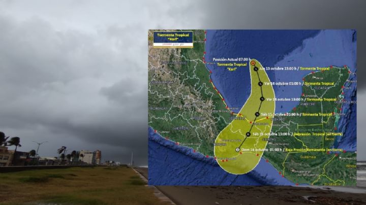 Aquí estarán los alberges en Veracruz por la tormenta tropical Karl