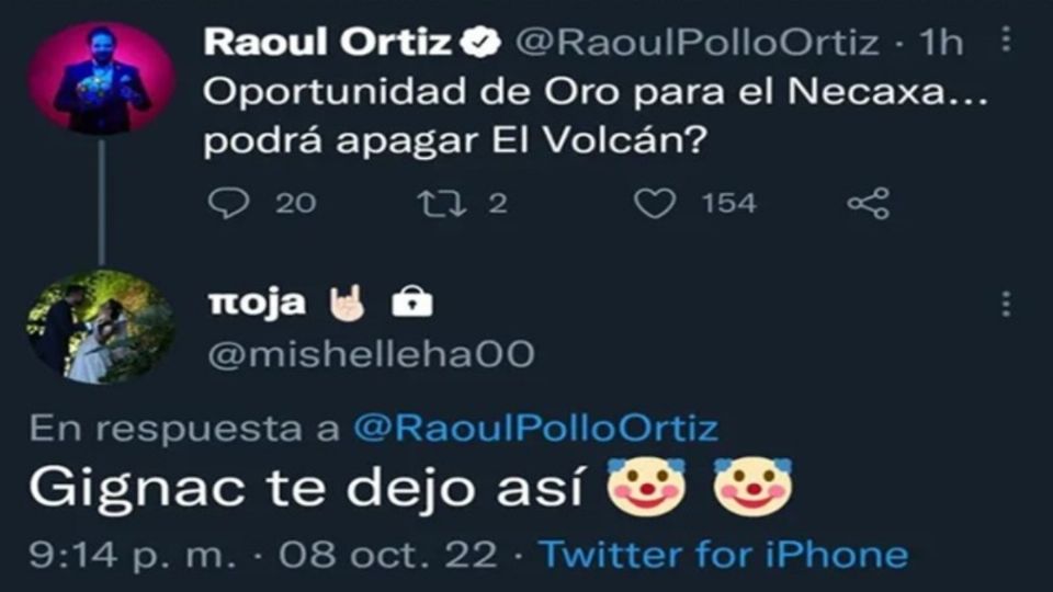 Chocan en Twitter 'Pollo' Ortiz y la hija del 'Piojo' Herrera