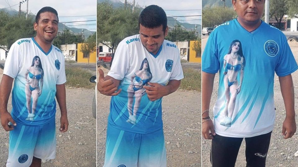 El equipo Deportivo Tlacuaches, de Monterrey, Nuevo León, decidieron portar en sus playeras la imagen de la modelo y creadora de contenido, Karely Ruiz