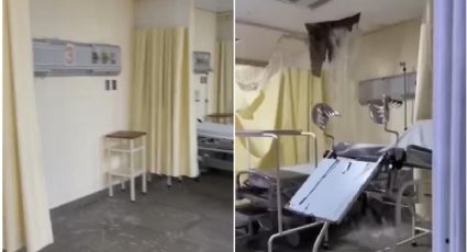 Revientan tuberías y se inunda hospital de Pachuca; falla en sistema contra incendios | VIDEO