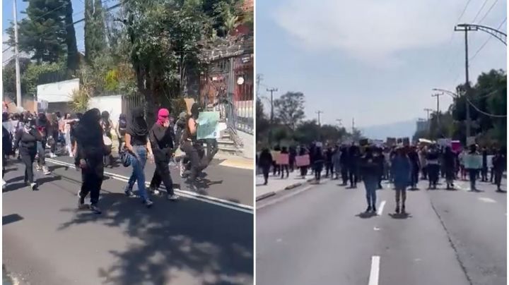 Estudiantes de CCH Sur protestan por caso de abuso sexual; UNAM denuncia vandalismo