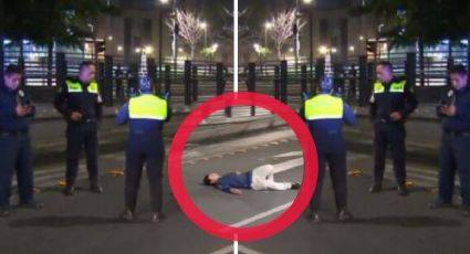 VIDEO: Hombre se queda dormido en medio de una calle en CDMX