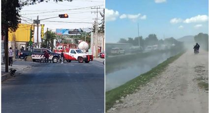 Pipa llena de gas casi explota en Mixquiahuala; evacuaron una colonia | VIDEO
