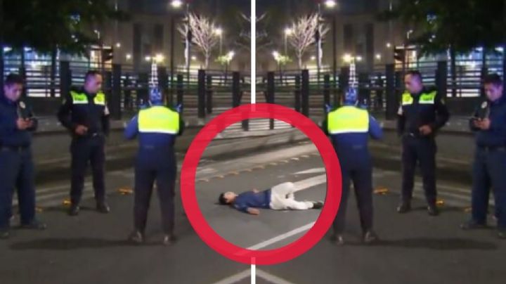 VIDEO: Hombre se queda dormido en medio de una calle en CDMX