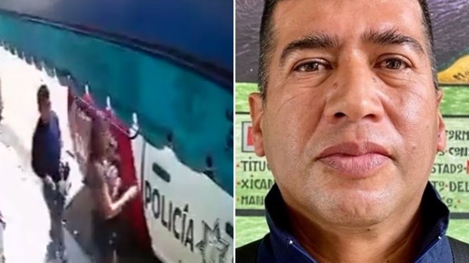 En un video se ve la patrulla estatal 1237 de la cual baja primero una mujer y luego Cornelio Meneses, jefe de la policía de Tehuacán; minutos después ambos regresan a la unidad cargando cervezas