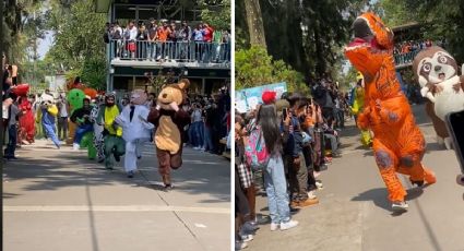 VIDEO: Arman carrera de botargas en CCH Oriente; sale mal