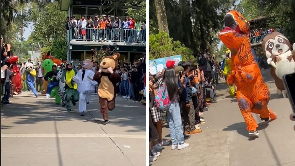 Comunidad estudiantil del CCH Oriente organiza carrera de botargas