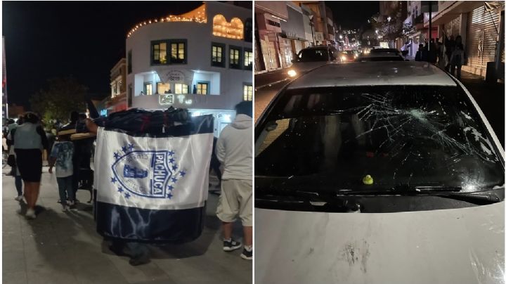 ¿Se les pasó la mano? En festejo del Pachuca aficionados dañan autos y patrulla | FOTOS
