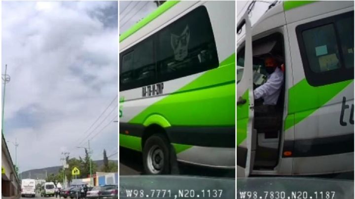 VIDEO | Chofer del Tuzobús amaga con pelear tras confrontar a otro conductor