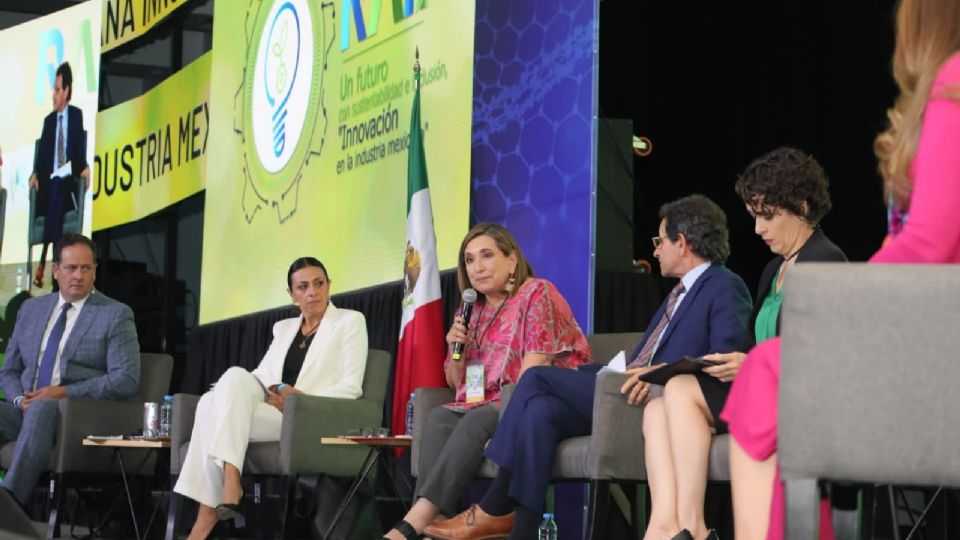 La senadora Xóchitl Gálvez, en su participación en la Reunión Anual de Industriales.