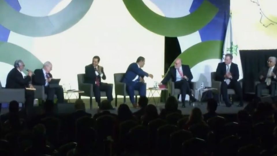 Aspecto del panel de Política Industrial realizado el miércoles, donde estaba contemplada la participación de Tatiana Clouthier y no se presentó.