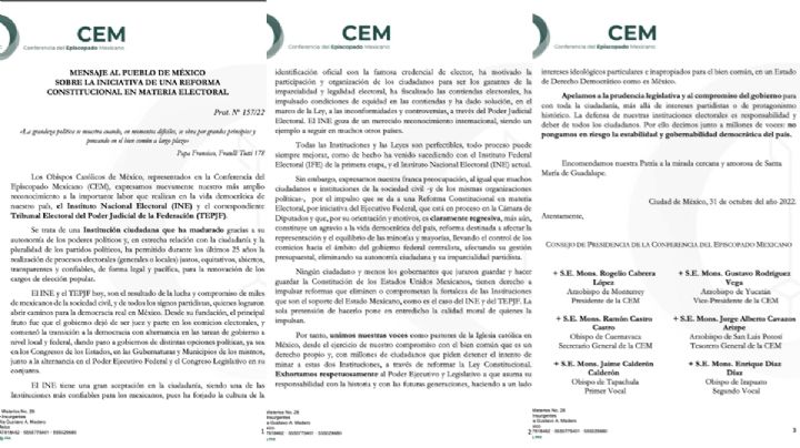 La Iglesia católica alza la voz y defiende al INE