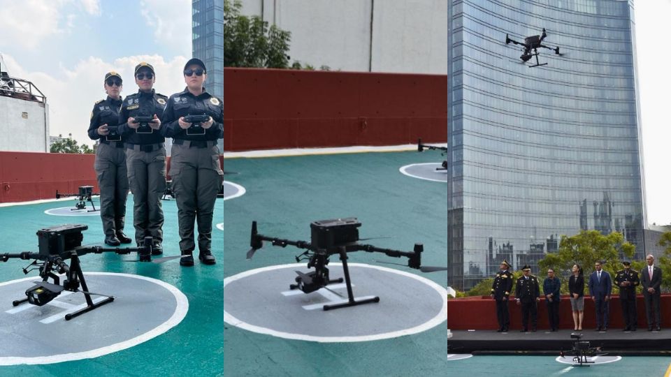 Seis drones de última generación conforman de la primera etapa de la Unidad Águila de la Secretaría de Seguridad Ciudadana.