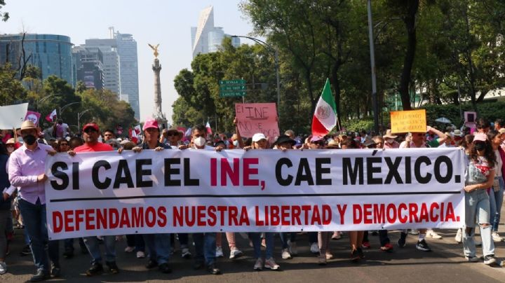 Marcha en defensa del INE, striptease del conservadurismo: AMLO