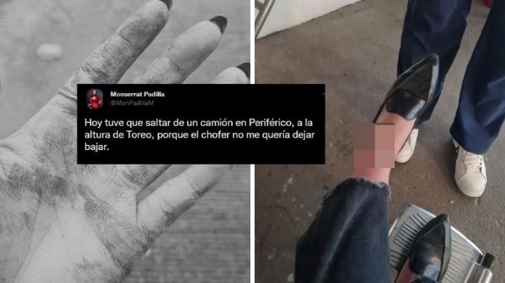 “Salgo con golpes pero viva”; mujer se lanza de camión porque el chofer no la debaja bajar