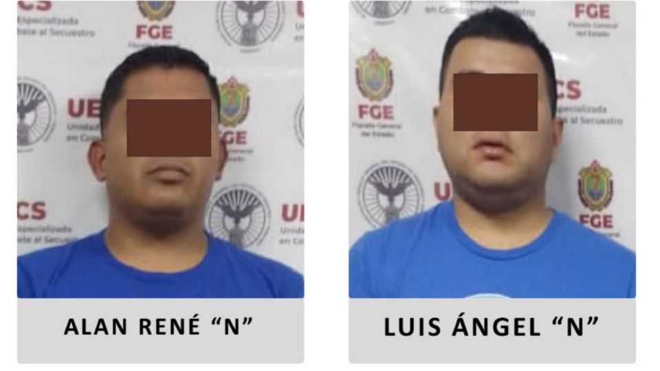 Los elementos de la Secretaría de Seguridad Pública (SSP) detenidos fueron identificados como Luis Ángel N. y Alan René N.