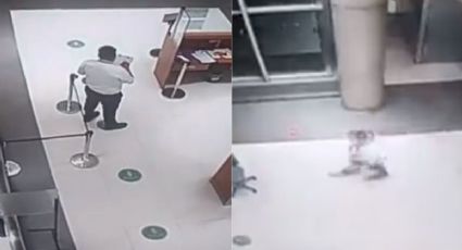 VIDEO: Fantasma en hospital es recibido por oficial; solo él lo pudo ver