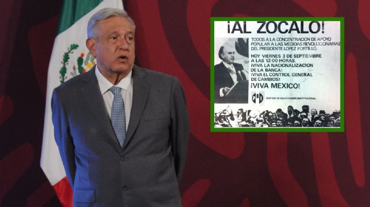 AMLO convoca a marcha y le recuerdan cartel de marcha de López Portillo