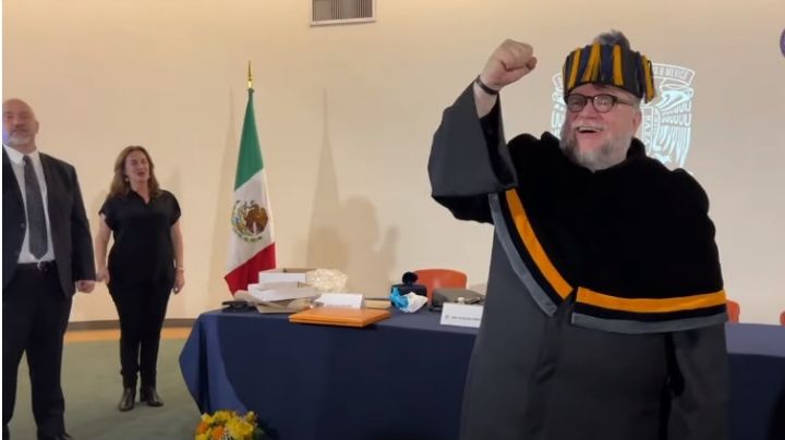 VIDEO: Así fue el primer Goya de Guillermo del Toro al recibir el Honoris Causa por la UNAM