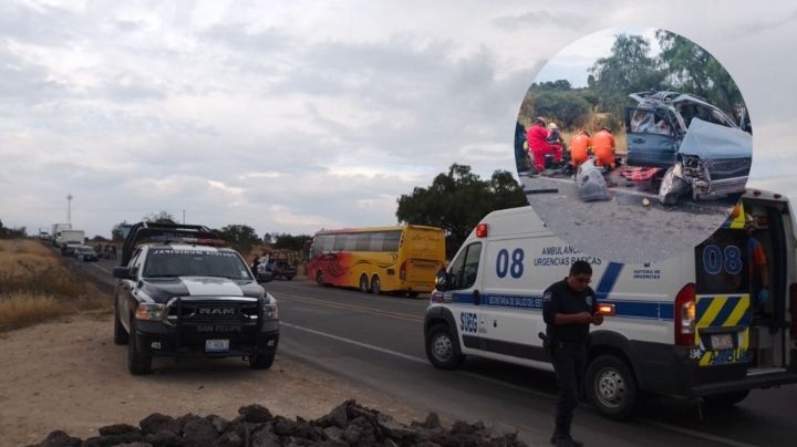 Mueren cinco personas en choque en la Silao-San Felipe