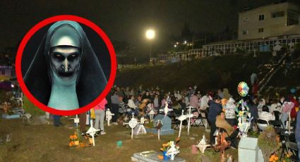 ¿Te atreverías a ver la película “La Monja” en un panteón y de noche? En Atizapán lo hicieron