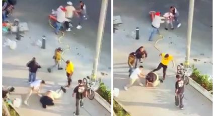 VIDEO: Por no pagar derecho de piso, golpean y patean a taxistas en la GAM