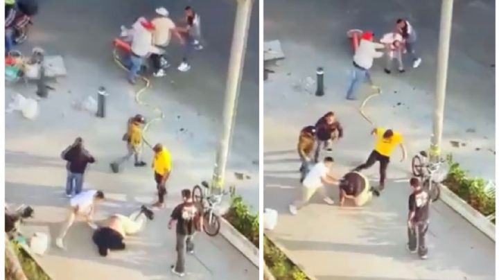 VIDEO: Por no pagar derecho de piso, golpean y patean a taxistas en la GAM