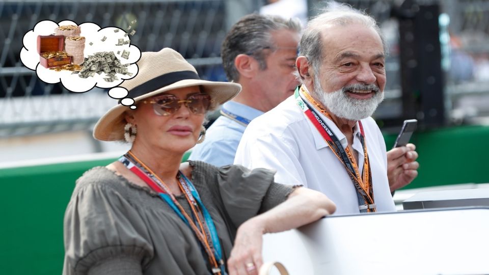 El magnate Carlos Slim llegó al Gran Premio de México de la mano de su novia la empresaria mexicana Mercedes Sánchez Navarro.