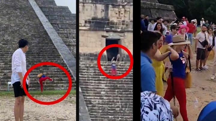 Se la dejan barata: la multa que le dieron a “Lady Chichén Itzá” por escalar pirámide