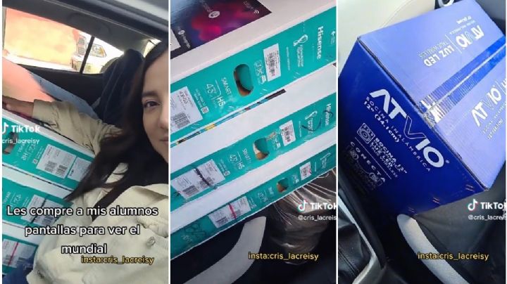 VIDEO: Maestra compra televisiones a sus estudiantes para ver el mundial