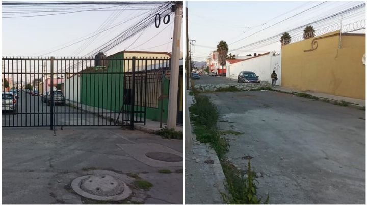 Quejas de ciudadanos en Pachuca por tapar calles y obstruir paso a otras colonias