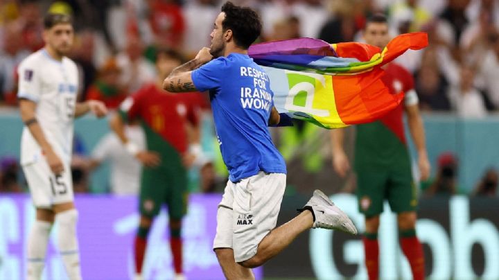 Mundial: Las posibles sanciones que podría recibir el espontáneo que se metió con bandera LGTB