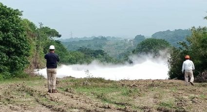 VIDEO: Por fuga de etano, evacúan pobladores en Agua Dulce, Veracruz