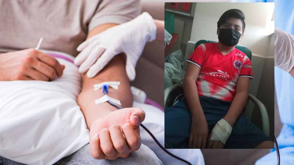 El menor sufre de anemia aplásica grave y requiere donaciones de sangre durante todo el año