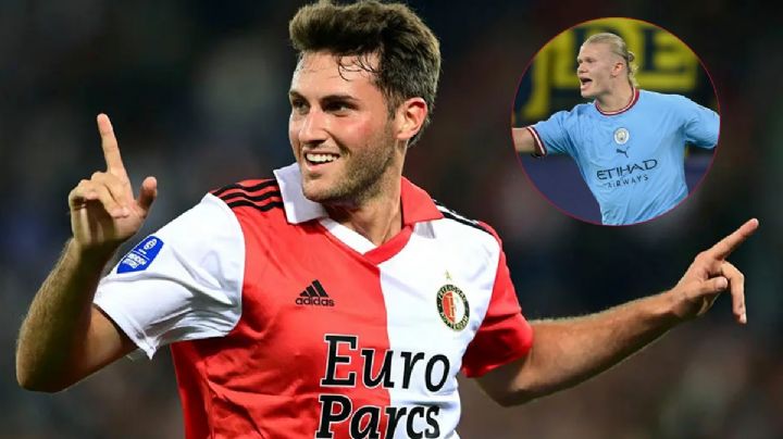 Santiago Giménez más efectivo que Erling Haaland