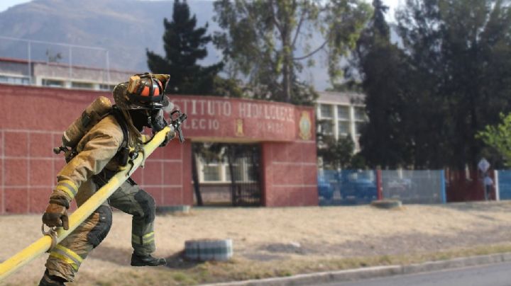 Llamas consumen parte de escuela privada de Pachuca | FOTOS