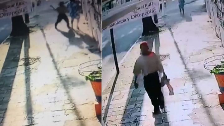 VIDEO: Sujeto ataca a una señora con una piedra, ¿y las autoridades?