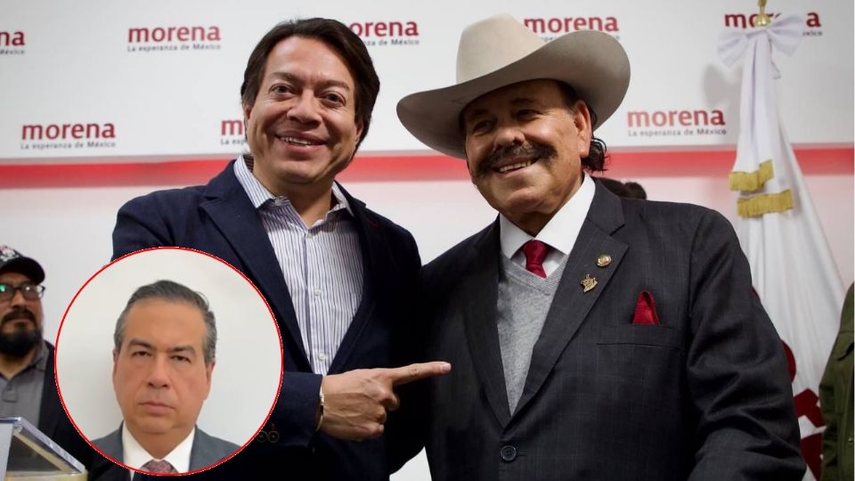 Mario Delgado, líder de Morena, con Armando Guadiana