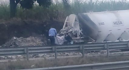 Trailero se duerme y muere calcinado en autopista Córdoba-Veracruz