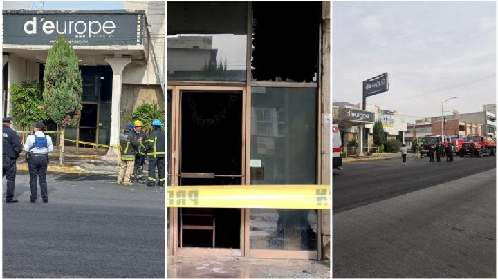 Arde mueblería D’ Europe en avenida Juárez de Pachuca | FOTOS