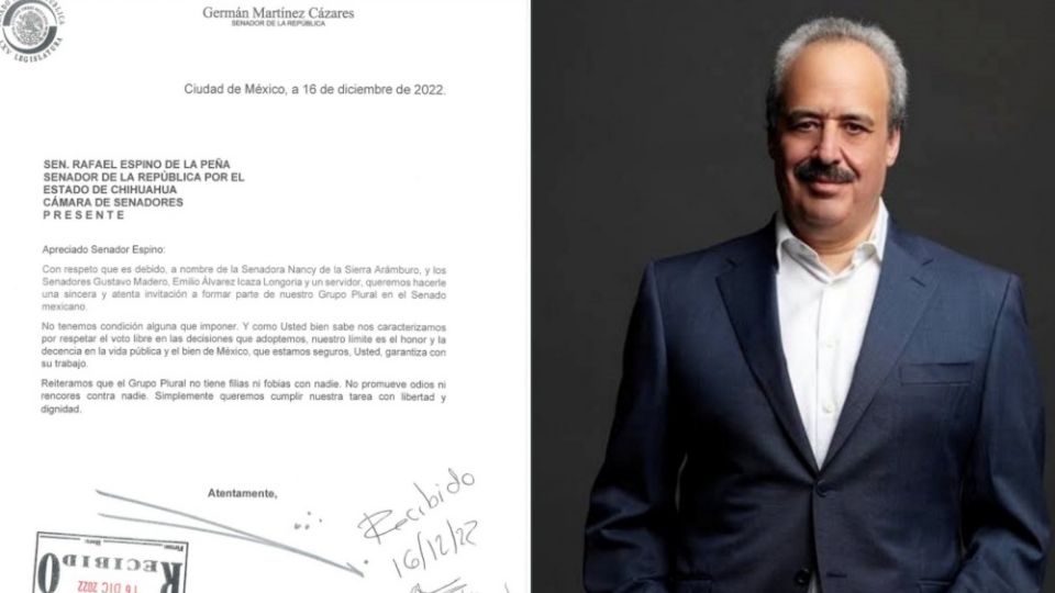 En una carta, el senador Germán Martínez le remarca que en el GP no hay filias ni fobias con nadie y su único objetivo es cumplir con su tarea con libertad y dignidad